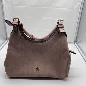 JS EUC Womens La Diva Muted Pink Hand Bag Purse Leather